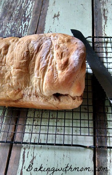 Homemade bread on a cooling rack