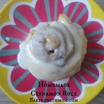 Homemade Cinnamon Roll with brown sugar and cinnamon filling