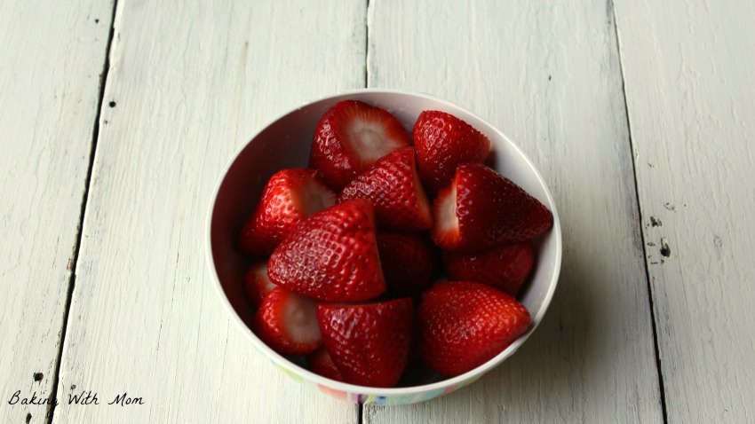 Strawberries in a white bowl