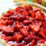 Strawberry Pie with sweet ripe strawberries in a pie