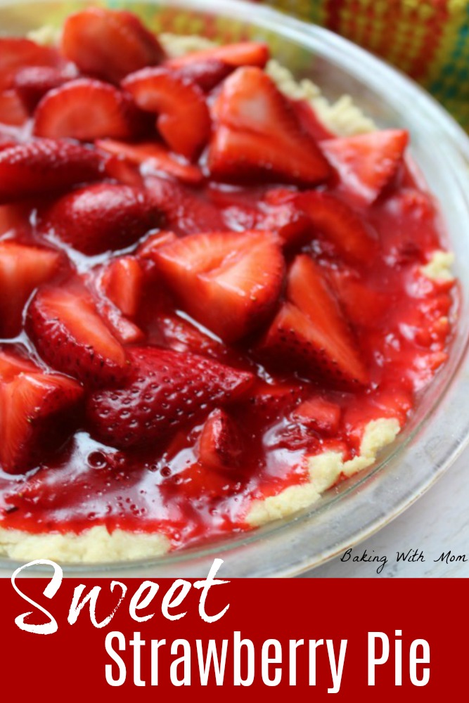 Strawberries in a pie with strawberry jello 
