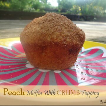 Peach Muffin With Crumb Topping