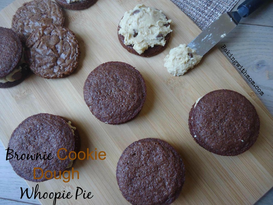 Brownie cookie dough whoopie pie