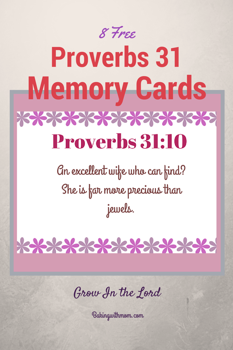 Provers 31 Memory Cards Proverbs 31:10