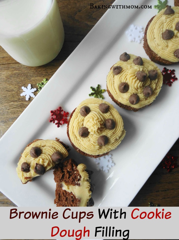 Brownie Cups With Cookie Dough Filling
