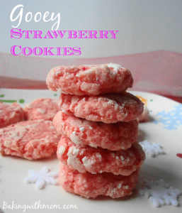 gooey strawberry cookies