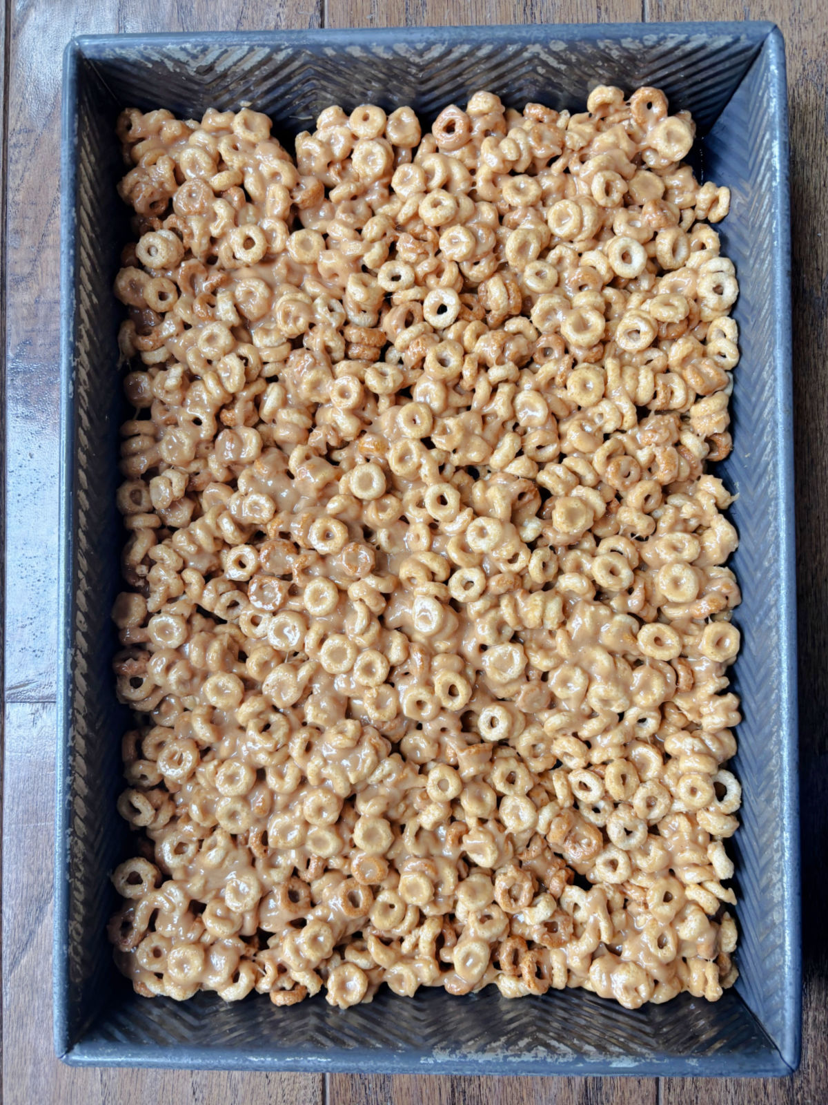 cheerios bars in a 9x13 pan. 