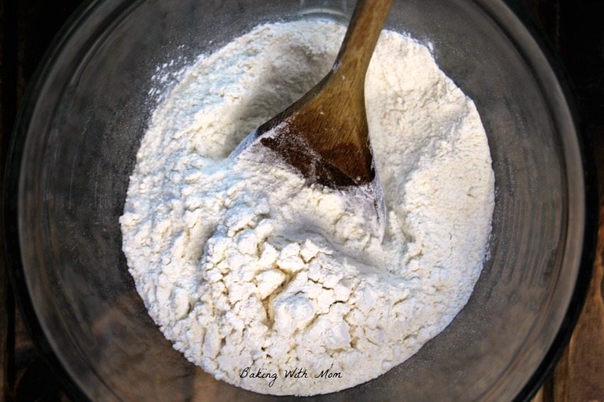 Dry Muffin Mix in a mixing bowl