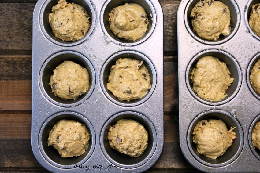 Mocha Muffins Dough in muffin tin