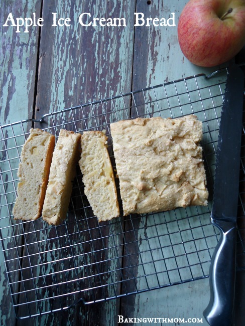 Apple Ice Cream Bread on a cooling rack