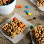 Caramel Cheerios Bars with M&M'S and caramel marshmallows