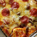 Pizza Casserole With Ravioli is a combination of favorite pizza casserole recipes.