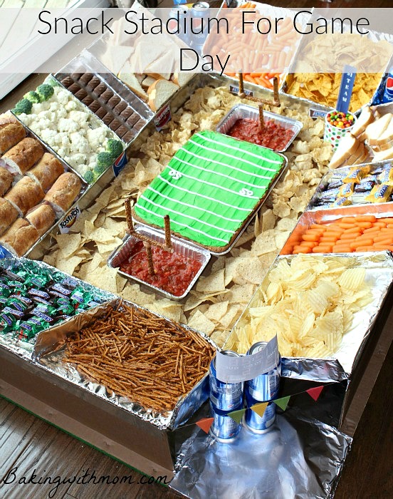 Game Day Snack Stadium - Baking With Mom