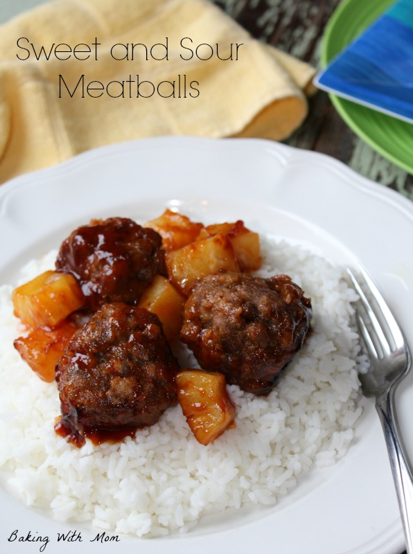 Sweet and Sour Meatballs is an easy supper for busy families. It's on the table in less than 30 minutes. #ChineseNYEats #ad