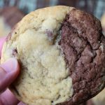 Chocolate Swirl Cookies with chocolate on one side and white on the other