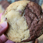 chocolate swirl cookies with chocolate chips and chocolate