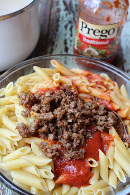 Easy Mostaccioli Casserole #ad #CampbellSavings