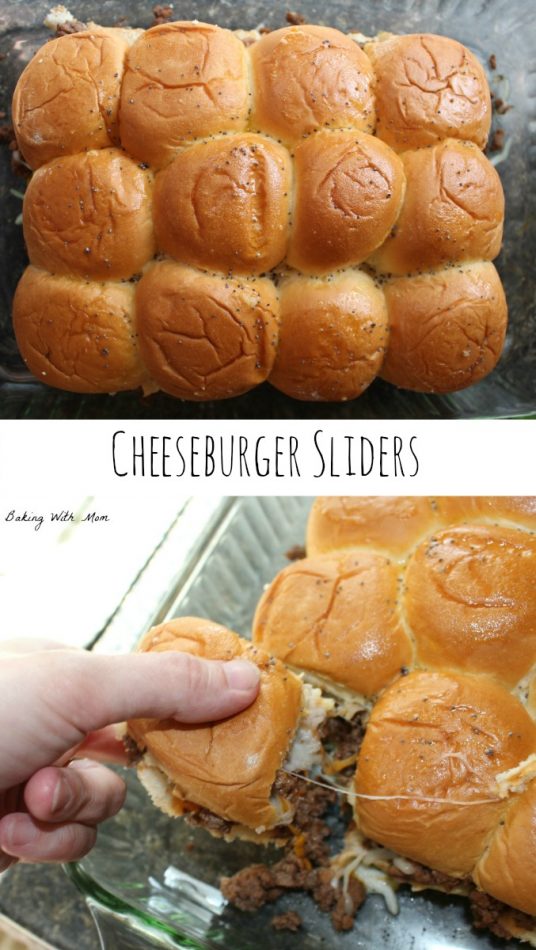Cheeseburger Sliders with Hawaiian Sweet Rolls, hamburger and cheese. Made in minutes and perfect for guests and family
