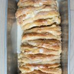 Pull Apart Cream Cheese Bread easy breakfast or snack recipe for your family with cinnamon, cream cheese and frosting on top