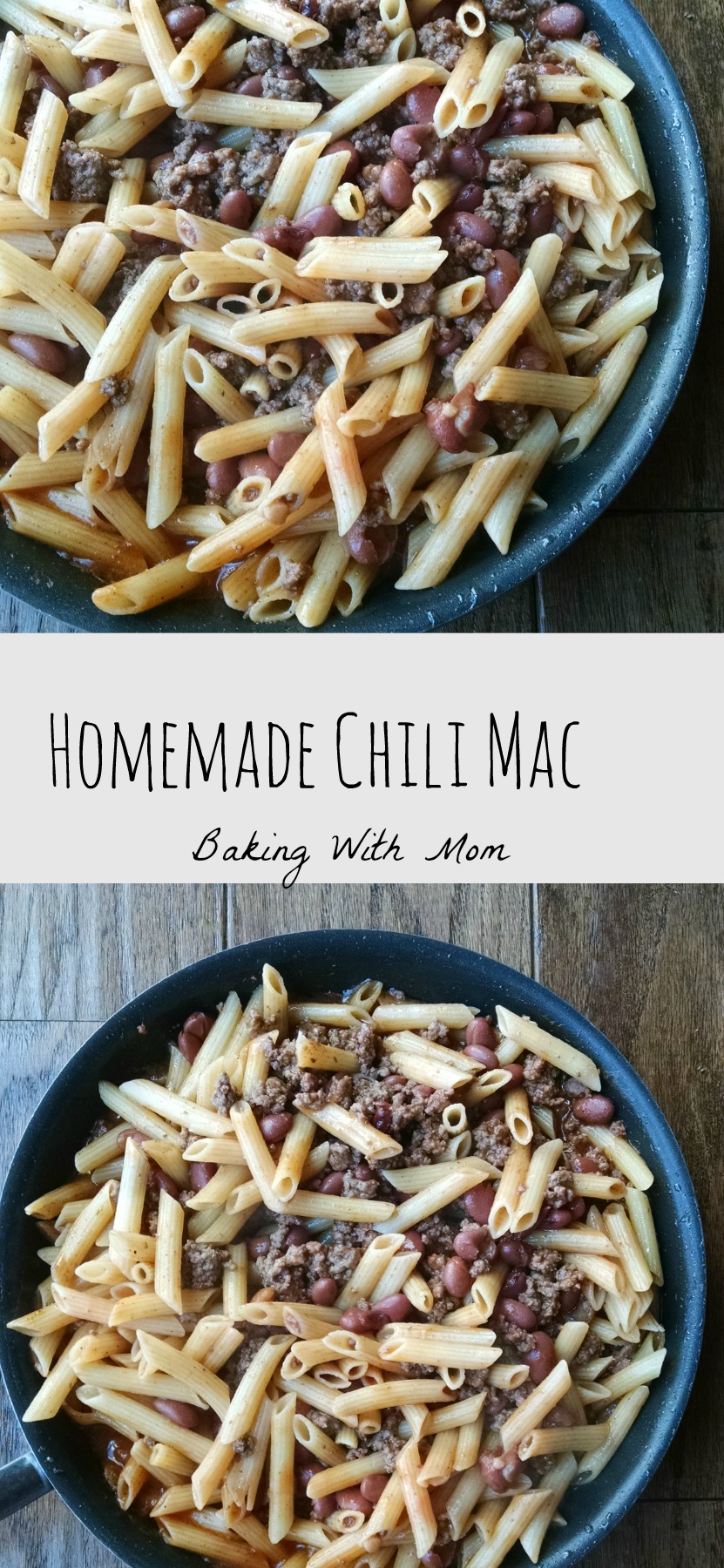 Homemade Chili Mac forget the boxed kind, loaded with hamburger, beans, pasta this 30 minute meal your family will love