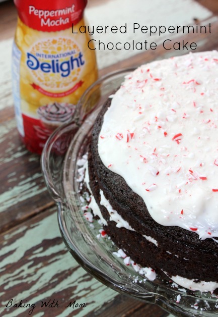 Layered Peppermint Chocolate Cake #ad #DelightfulMoments