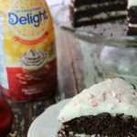 layered peppermint cake with creamer