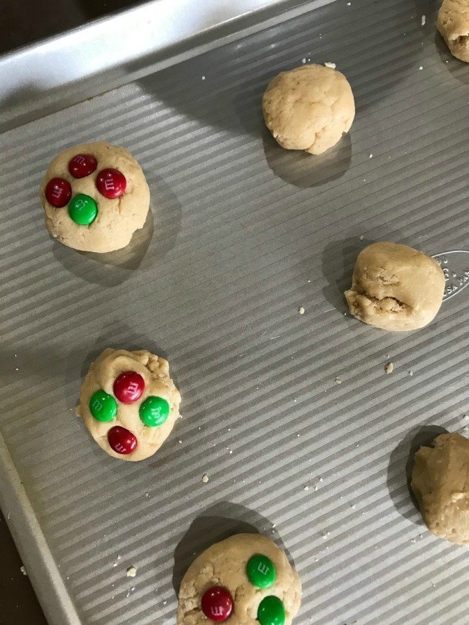 cookie dough on a cookie sheet