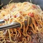 One Dish Chili Noodles a 30 minute easy recipe with hamburger, beans and noodles