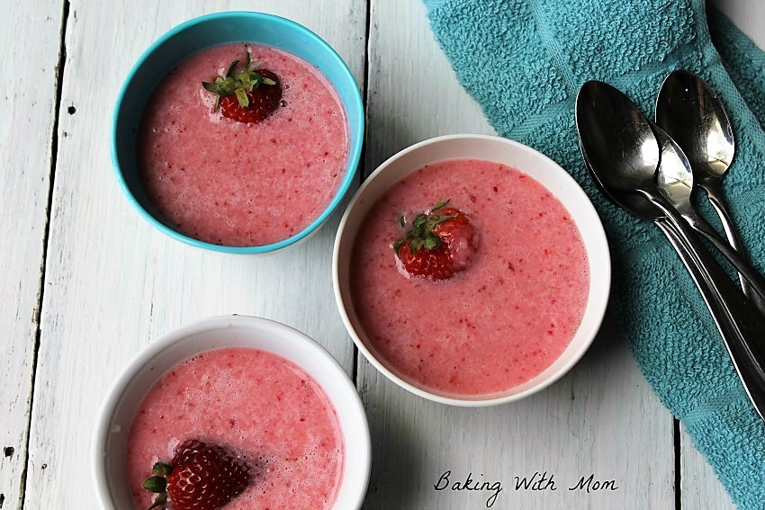 Chilled Strawberry Soup Baking With Mom