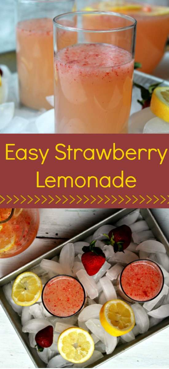 Easy Strawberry Lemonade - Baking With Mom