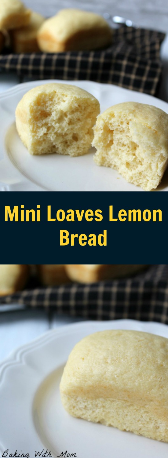 Mini Loaves Lemon Bread with a subtle and delicious lemon bread. Perfect for snacks, lunches or breakfast