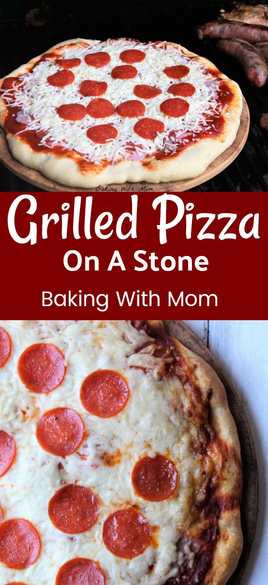 Grilling Pizza On A Stone is easy to do and a family favorite. The crust is crisp and the pizza has a grilled smokey flavor. Delicious!!