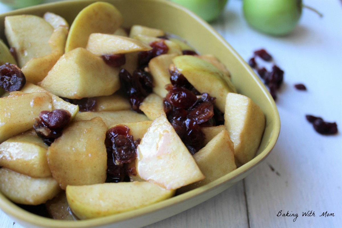 Cinnamon Brown Sugar Apples With Craisins