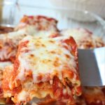 Noodles wrapped with chicken, sauce and cheese
