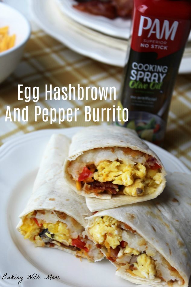 Egg Hashbrown And Pepper Burrito #ad #YouPAMDoIt #PAMInControl