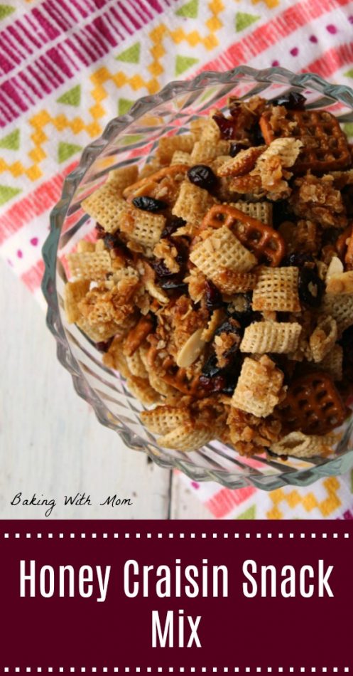 Honey Craisin Snack Mix with for #snack great for #kids #parties 