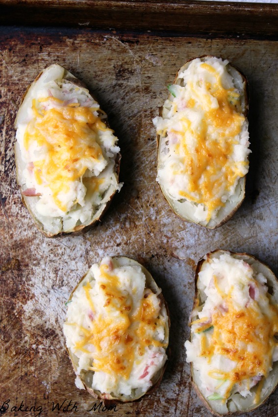 Ham Stuffed Twice Baked Potatoes