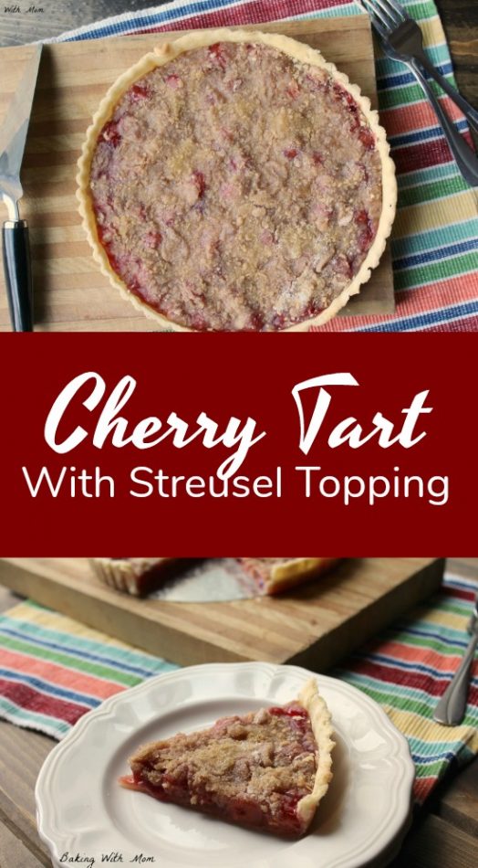 Cherry Tart With Streusel Topping an easy dessert with sweet cherries and delicious crumb topping #dessert #easyrecipe #cherry #recipe