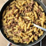 Homemade Hamburger Helper Beef Pasta 4 ingredients and made in one pot. #easymeal #supper #homemade #hamburger