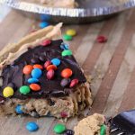 No Bake Peanut Butter Chocolate Pie with peanut butter and M&M's has a graham cracker crust and is great for a dessert