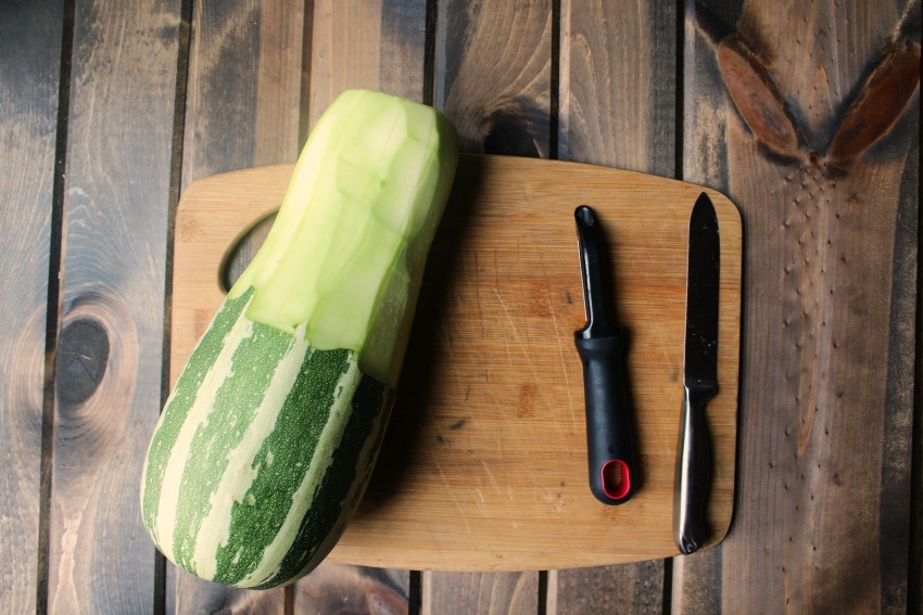 Zucchini Crisp Bars with large zucchini