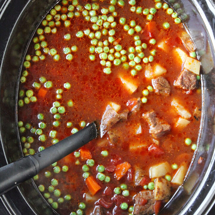 Crock Pot Vegetable Beef Soup - Baking With Mom
