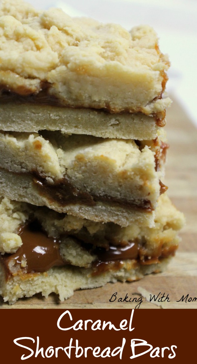 Caramel Shortbread Bars - Baking With Mom