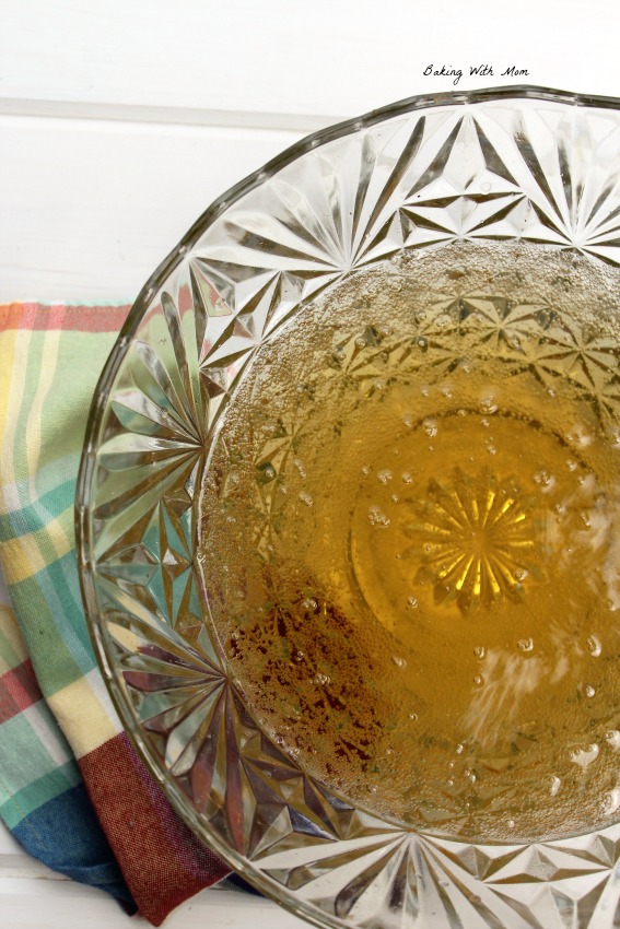 Ginger Ale in a punch bowl