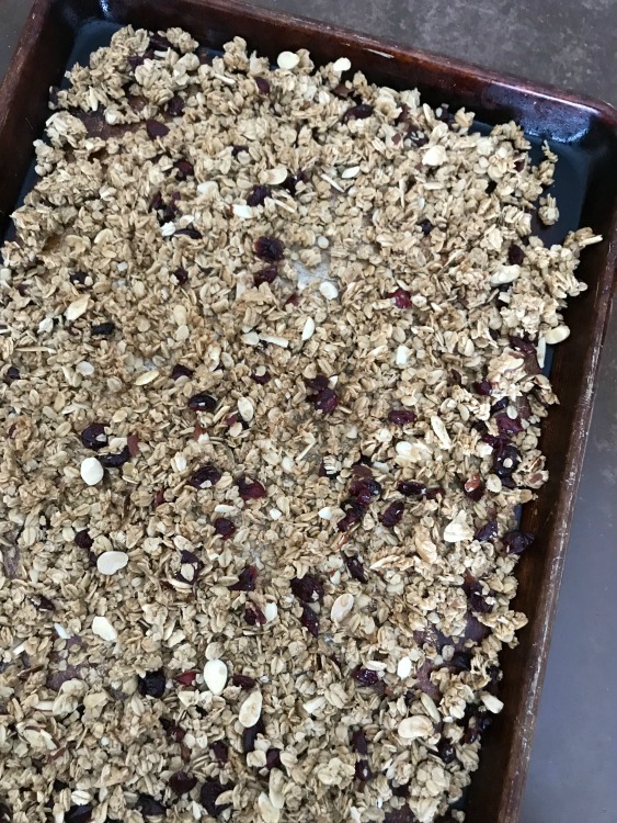 Easy Homemade Granola on a sheet pan