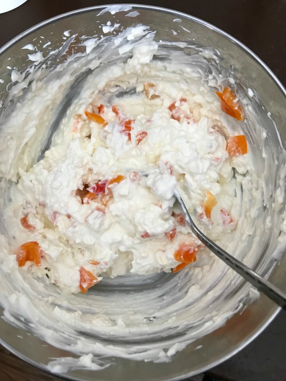 Cream cheese mix with peppers