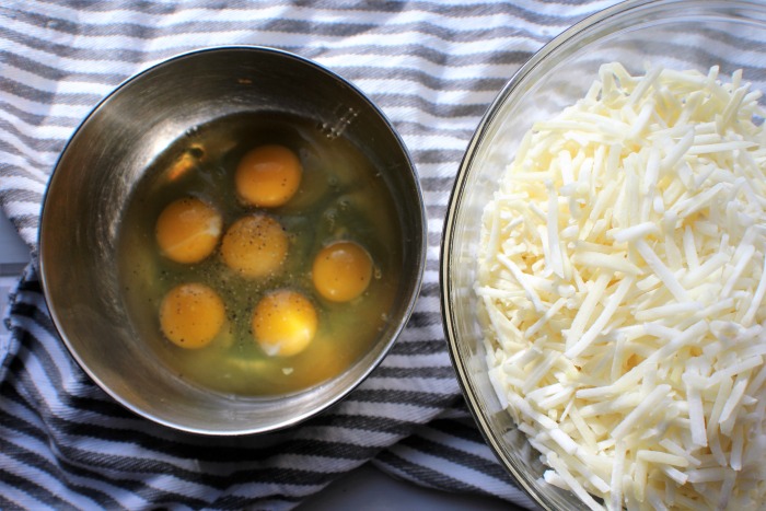 Eggs and hasbrowns precooked