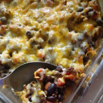 taco casserole with beans and hamburger