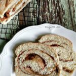 cinnamon bread on a white plate.