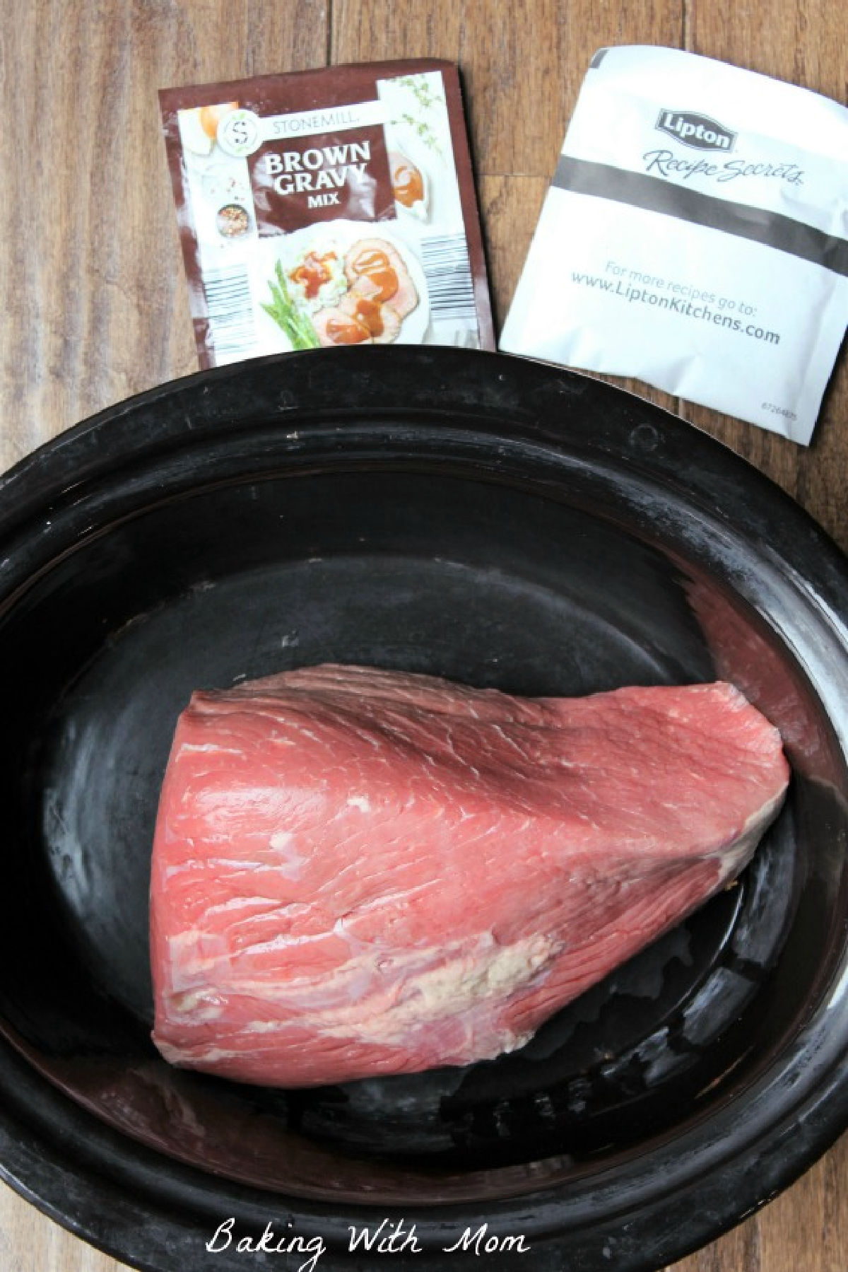 3 Ingredient Slow Cooker Shredded Roast Beef - Baking With Mom